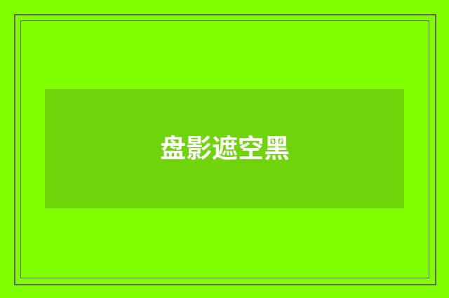 盘影遮空黑