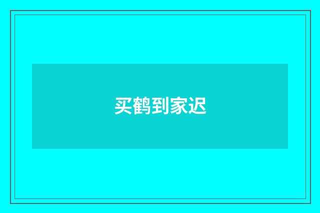 买鹤到家迟