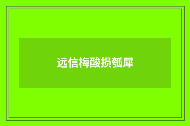 远信梅酸损瓠犀