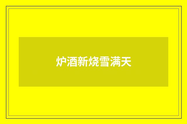 炉酒新烧雪满天