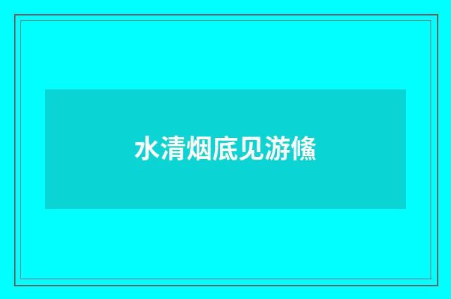水清烟底见游鯈