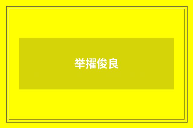 举擢俊良