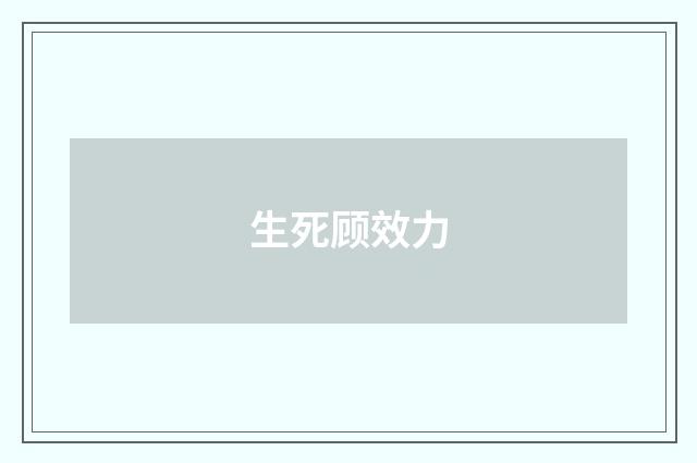 生死顾效力