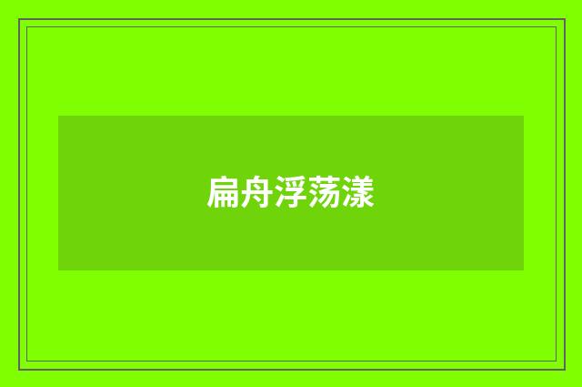 扁舟浮荡漾