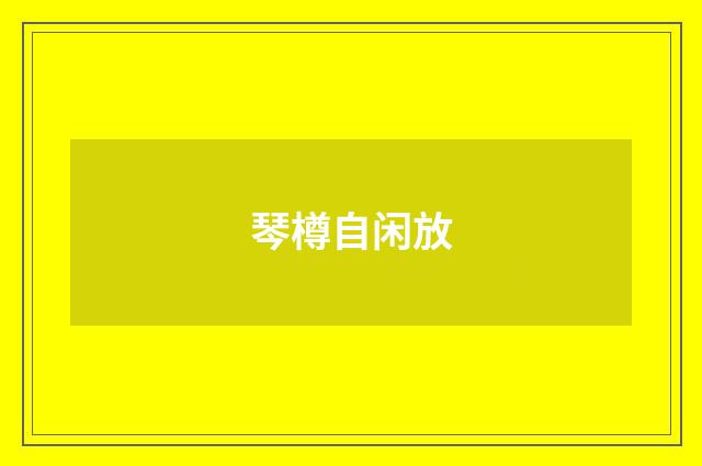 琴樽自闲放