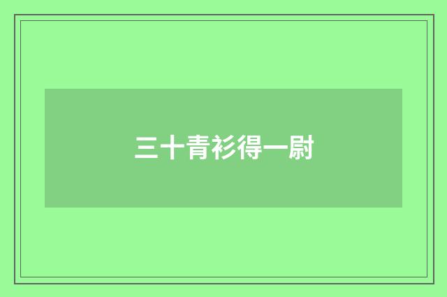 三十青衫得一尉