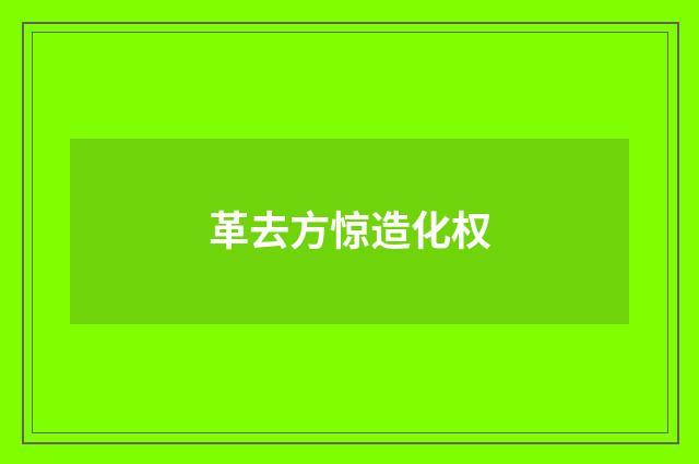 革去方惊造化权