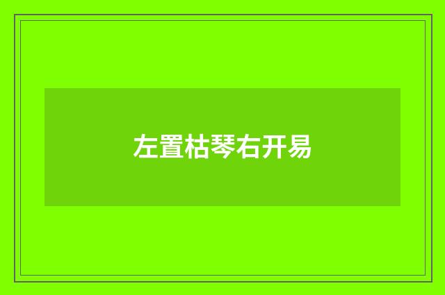 左置枯琴右开易