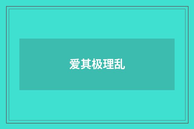 爱其极理乱
