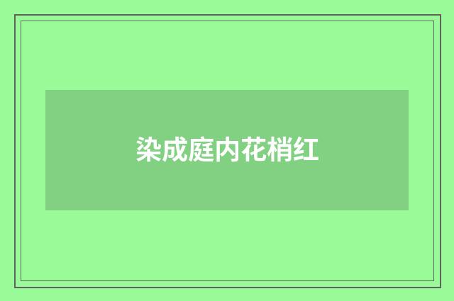染成庭内花梢红