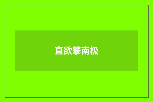 直欲攀南极