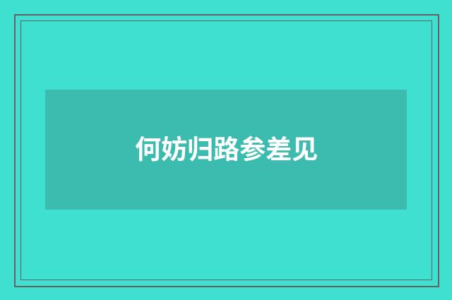 何妨归路参差见