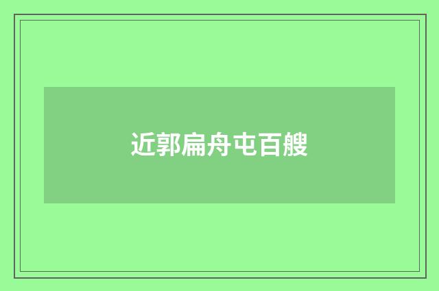 近郭扁舟屯百艘