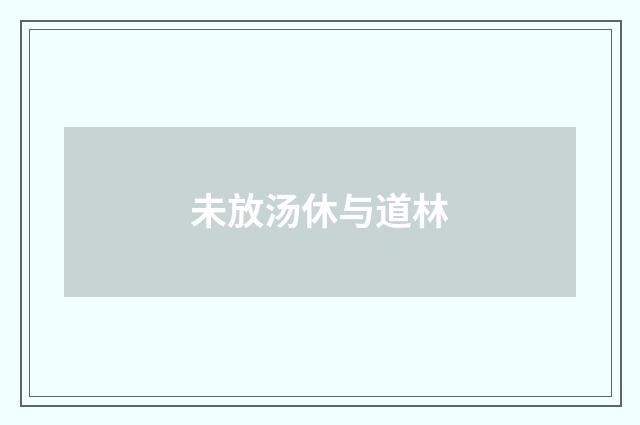 未放汤休与道林