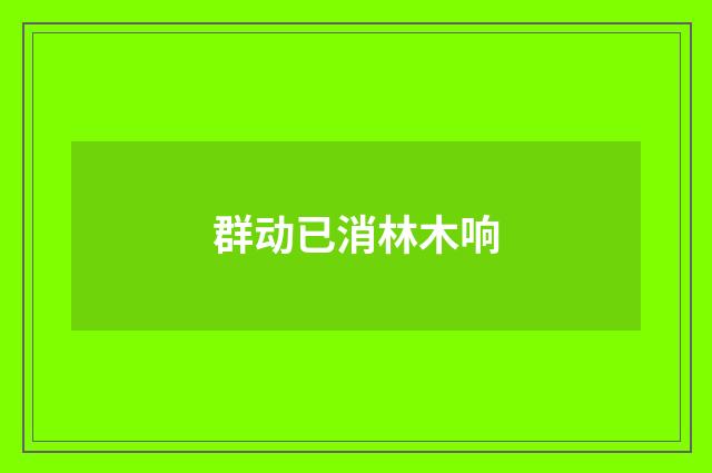 群动已消林木响