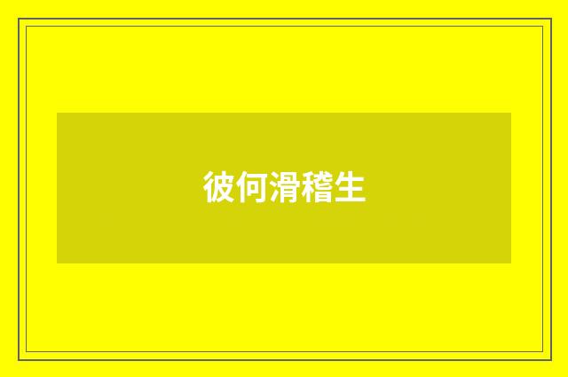 彼何滑稽生