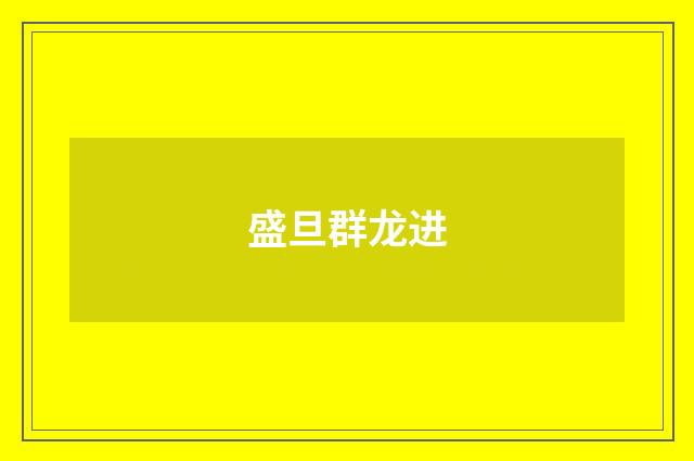 盛旦群龙进