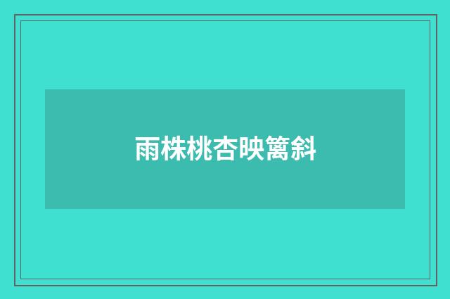 雨株桃杏映篱斜