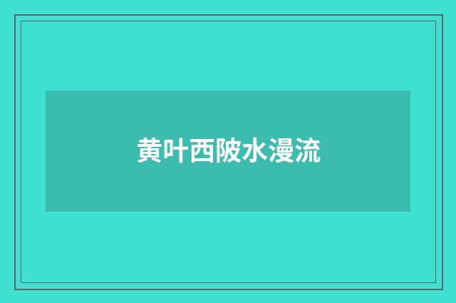 黄叶西陂水漫流