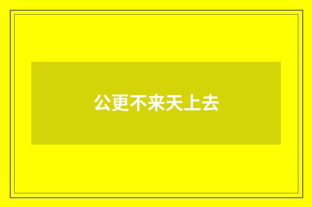 公更不来天上去