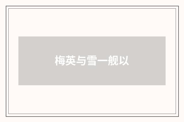 梅英与雪一舰以