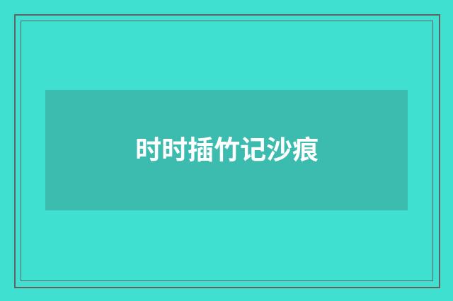时时插竹记沙痕