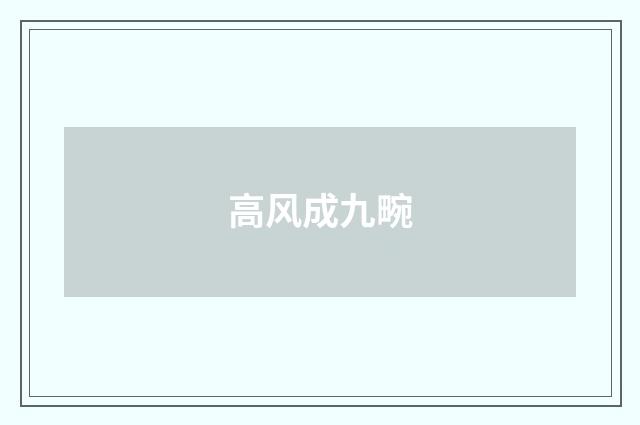 高风成九畹