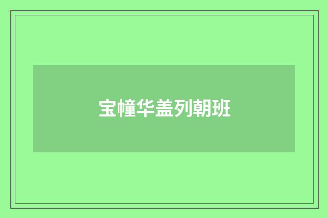 宝幢华盖列朝班