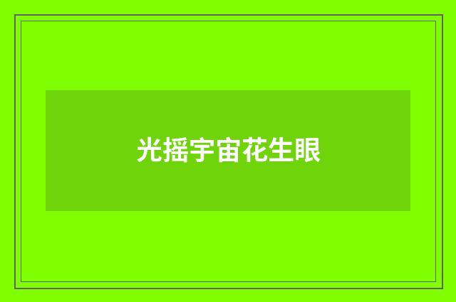光摇宇宙花生眼