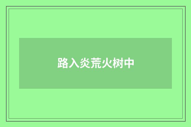 路入炎荒火树中