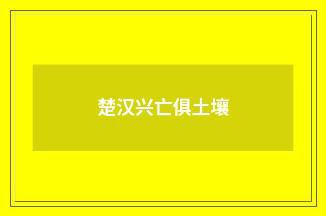 楚汉兴亡俱土壤