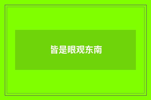 皆是眼观东南