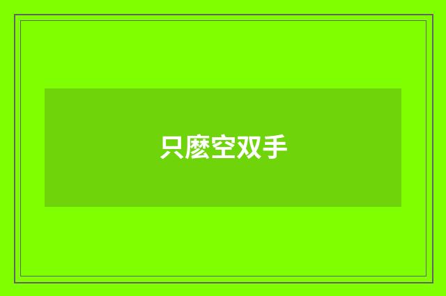 只麽空双手