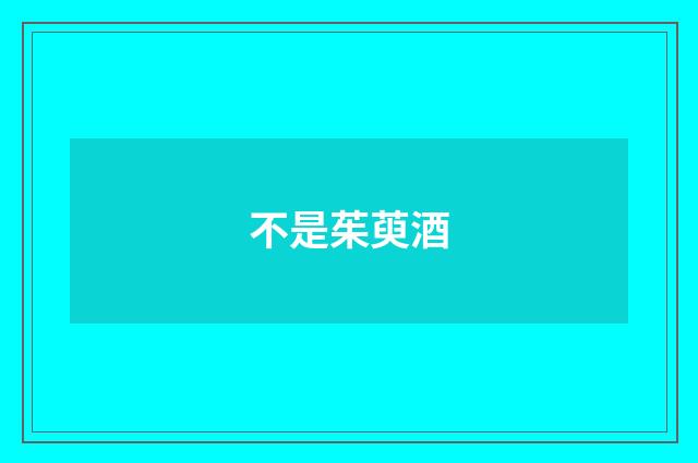 不是茱萸酒