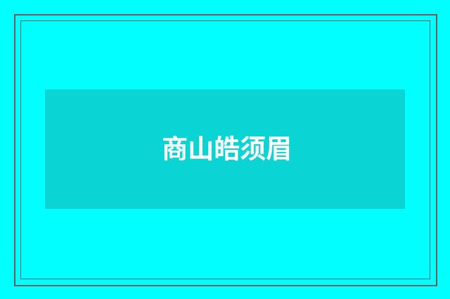 商山皓须眉