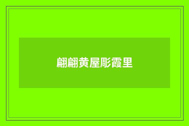 翩翩黄屋彫霞里