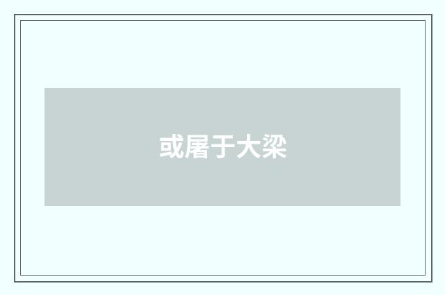 或屠于大梁