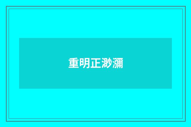 重明正渺瀰