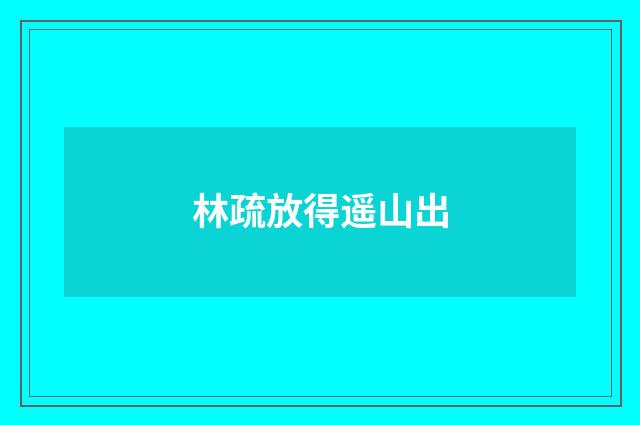 林疏放得遥山出