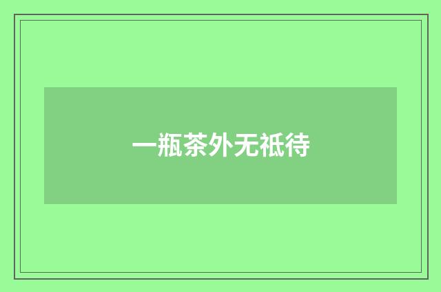 一瓶茶外无祗待