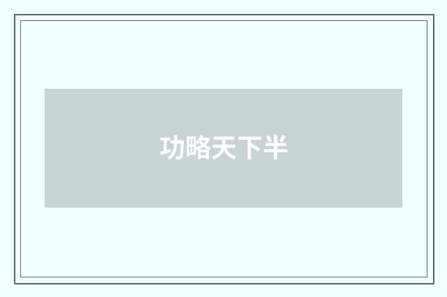 功略天下半