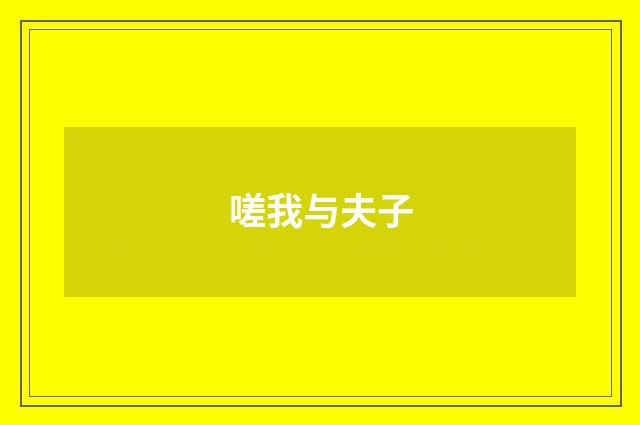 嗟我与夫子