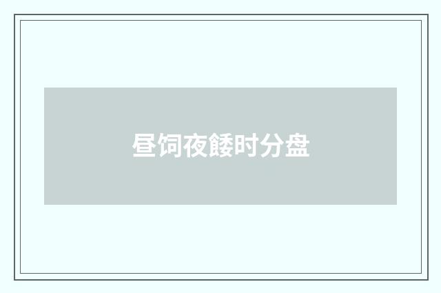 昼饲夜餧时分盘