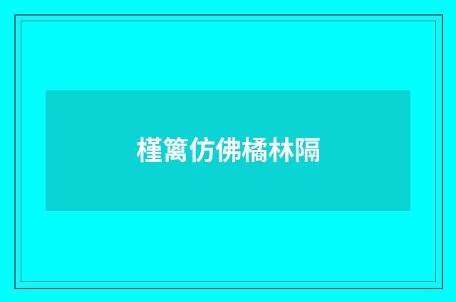槿篱仿佛橘林隔