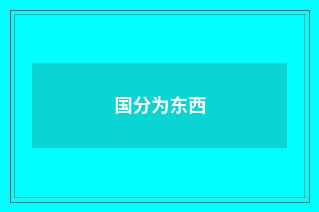 国分为东西