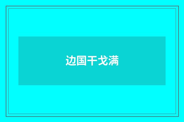 边国干戈满