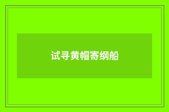 试寻黄帽寄纲船