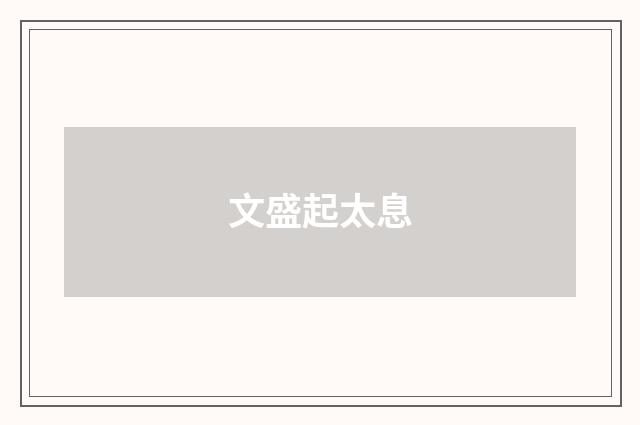 文盛起太息