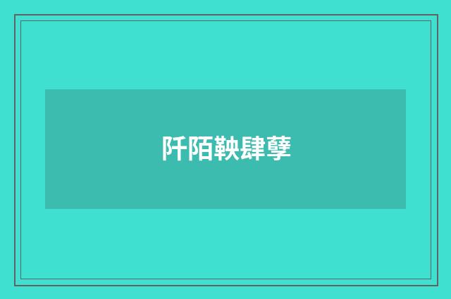 阡陌鞅肆孽