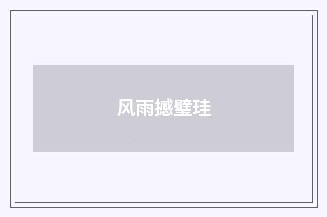 风雨撼璧珪